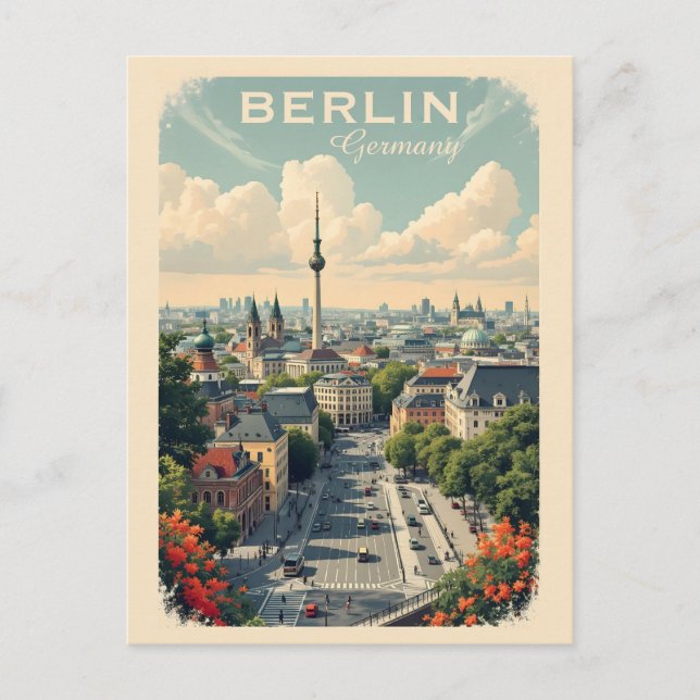 Custom Text Berlin, Germany Postcard (Front)