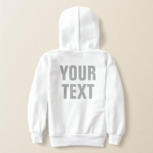 Custom Text Big Large Font White Both Sided Print