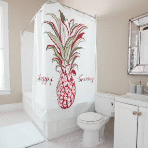 Custom text Big pineapple Pink White Cute