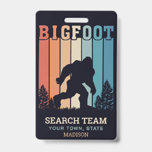 Custom Text Bigfoot Badge