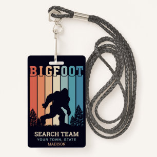 Custom Text Bigfoot Badge