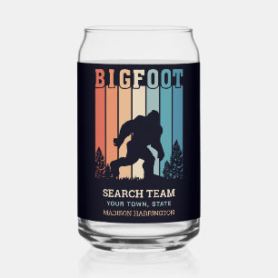 Custom Text Bigfoot Can Glass