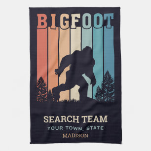 Custom Text Bigfoot Kitchen Towel