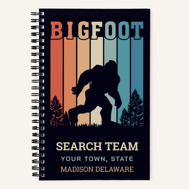 Custom Text Bigfoot Notebook (Front)