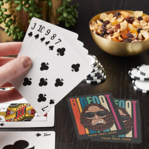 Custom Text Bigfoot Playing Cards