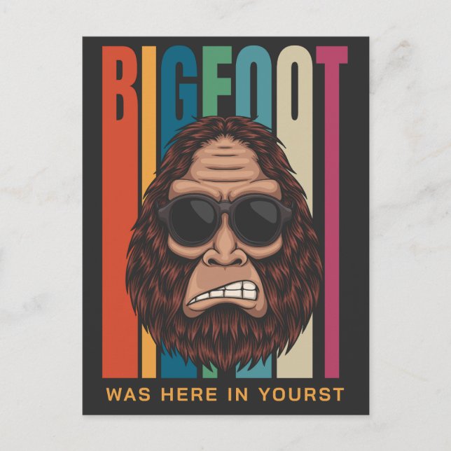 Custom Text Bigfoot Postcard (Front)
