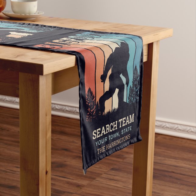 Custom Text Bigfoot Short Table Runner (In Situ)