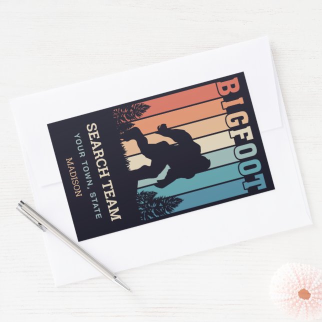 Custom Text Bigfoot Sticker (Envelope)