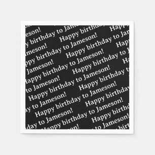 Custom text birthday Napkin