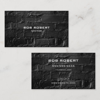 CUSTOM TEXT - Black Bricks Business Card