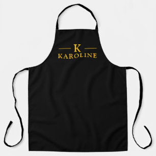 Custom Text Black   Modern Minimalis Apron