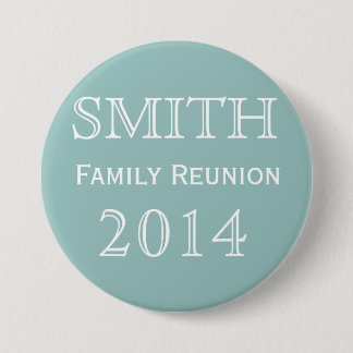 Custom Text Blue Family Reunion Keepsake 3 Inch Round Button