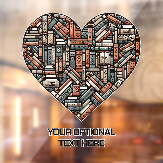 Custom Text Book Lover's Window Cling (Sheet 2)