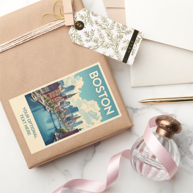 Custom Text Boston Massachusetts Sticker (Gifting)