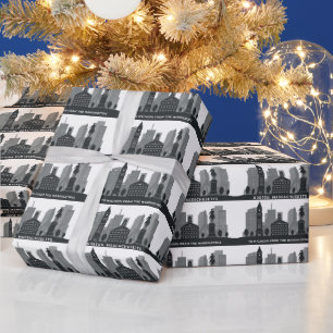 Custom Text Boston Massachusetts Wrapping Paper