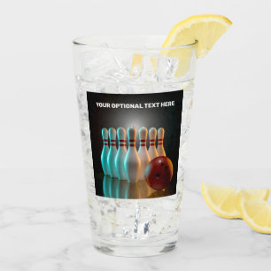 Custom Text Bowling Strike Glass