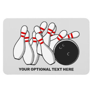 Custom Text Bowling Strike Magnet