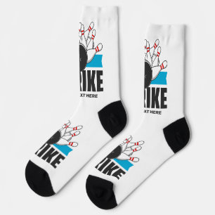 Custom Text Bowling Strike Socks
