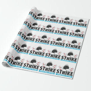 Custom Text Bowling Strike Wrapping Paper