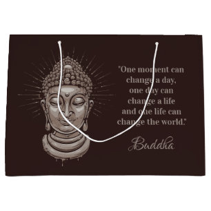 Custom text Buddha Quote gift bag
