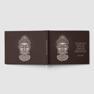 Custom text Buddha Quote Guest Book