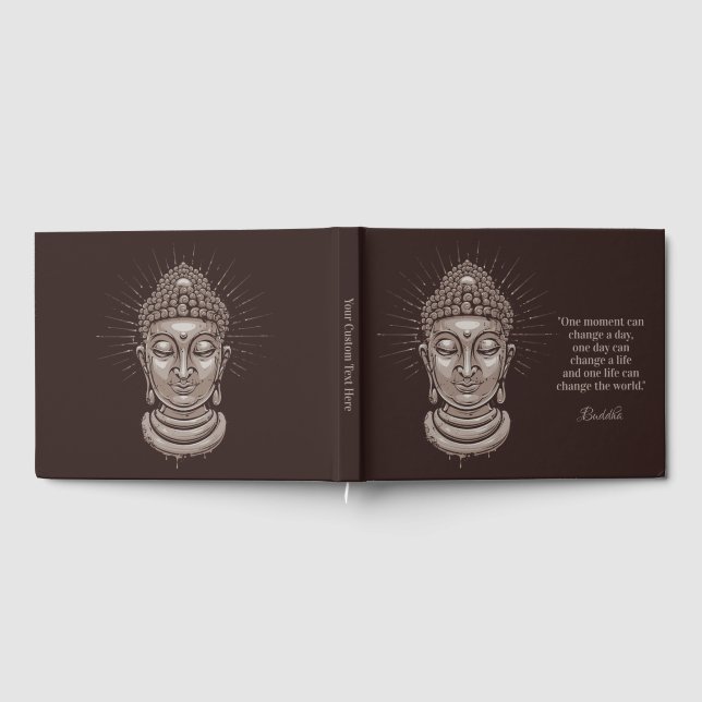 Custom text Buddha Quote Guest Book (Full)