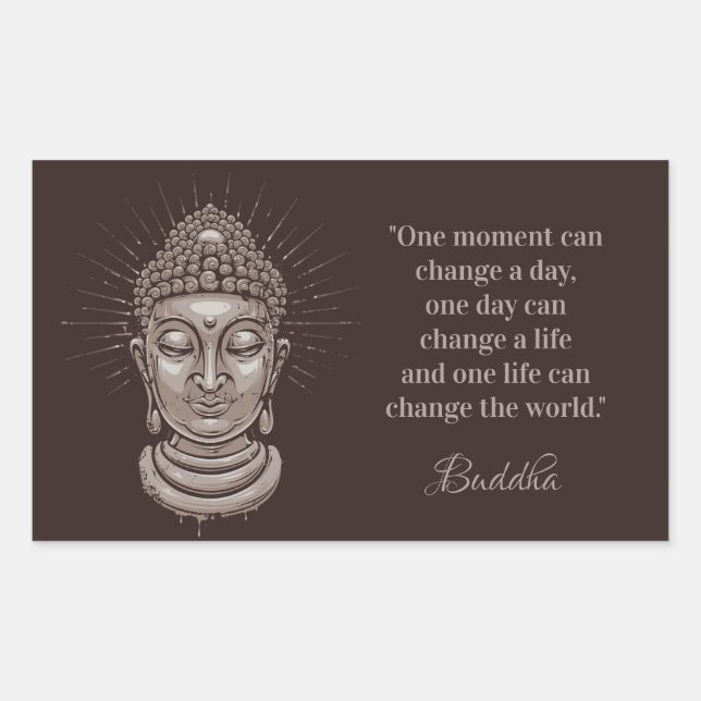 Custom text Buddha Quote stickers (Front)