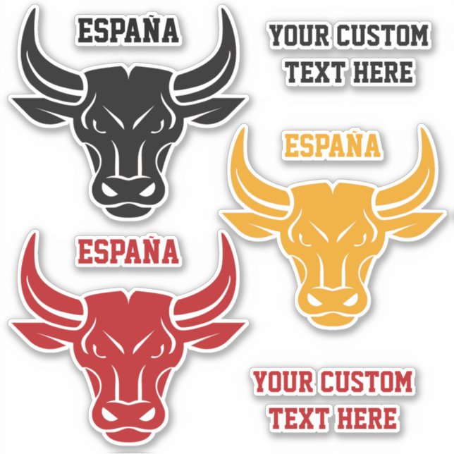 Custom text Bull stickers (Front)