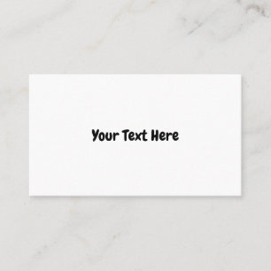 Custom Text Business Card