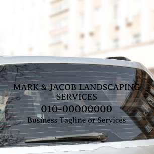 Custom Text Business Display Services Car Truck Window Cling