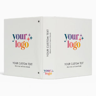 Custom Text Business Logo Binder