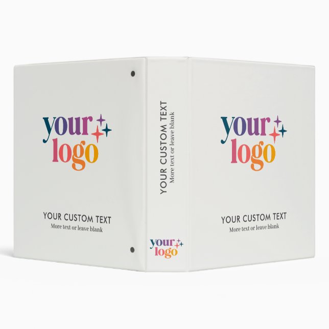 Custom Text Business Logo Binder (Background)