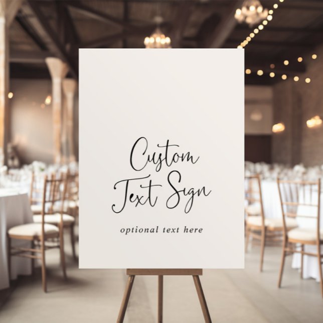 Custom Text Calligraphy Fancy Script Sign (Creator Uploaded)