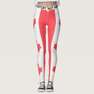 Custom Text Canada Football Leggings