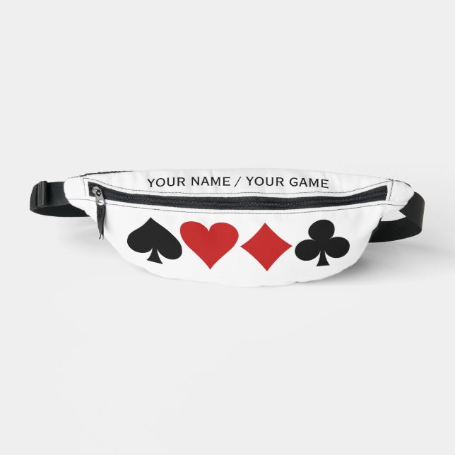 Custom Text Card Player Fanny Pack (Front)