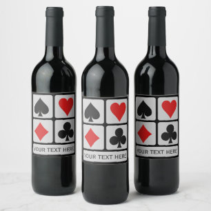 Custom Text Card Player  Wine Label