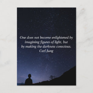 Custom Text Carl Jung Enlightened Conscious Cosmos Postcard