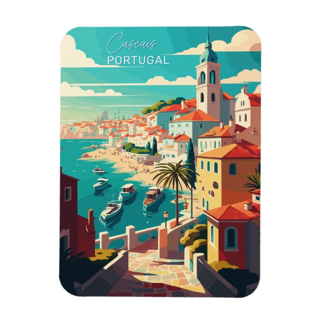 Custom Text Cascais Portugal Magnet (Vertical)