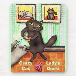 Custom Text Cat Friends Playing Mousepad
