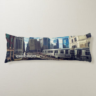 Custom Text Chicago USA Body Pillow