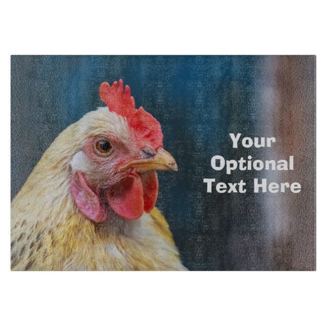 Custom Text Chicken Cutting Board (Front)