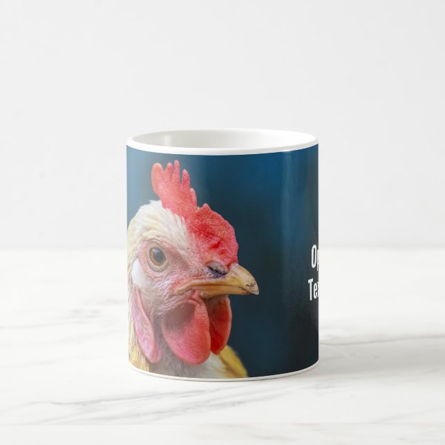 Custom Text Chicken mugs (Center)