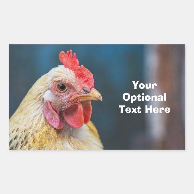 Custom Text Chicken Sticker (Front)