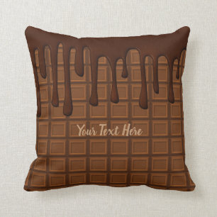Custom Text/ Chocolate Lover Candy Baking Throw Pillow