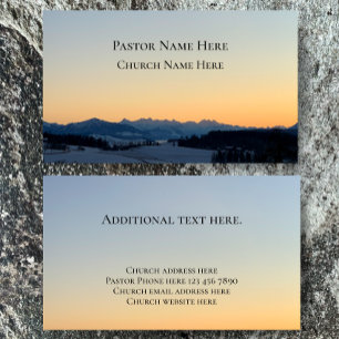 Custom Text Christian Church Pastor Personalized  Business Card