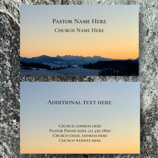 Custom Text Christian Church Pastor Personalized  Business Card
