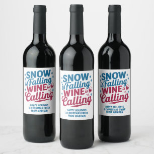 Custom Text Christmas Wine Label