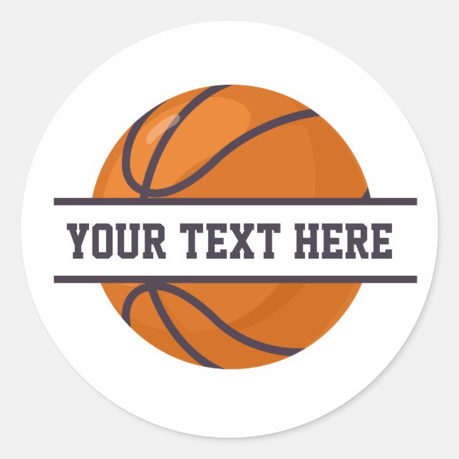 Custom Text Classic Round Sticker (Front)