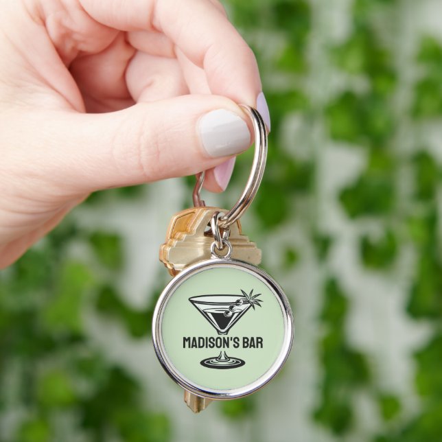 Custom Text Cocktail Keychain (Hand)