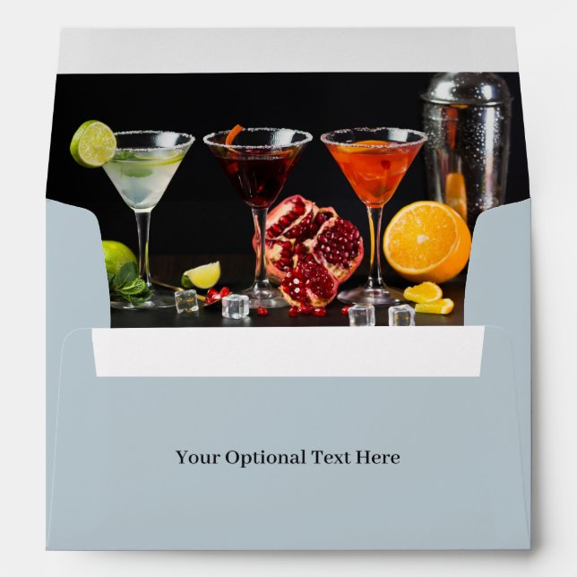 Custom Text Cocktails Envelope (Back (Bottom))